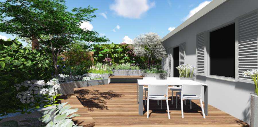 TERRAZZO CON GREEN WALL